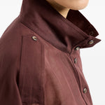 Camicia leggera con bottoni in bordeaux brunello cucinelli - donna 