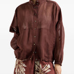 Camicia leggera con bottoni in bordeaux brunello cucinelli - donna 