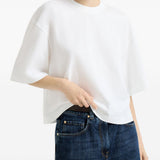 T-shirt girocollo in bianco Brunello cucinelli - donna 