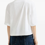 T-shirt girocollo in bianco Brunello cucinelli - donna 