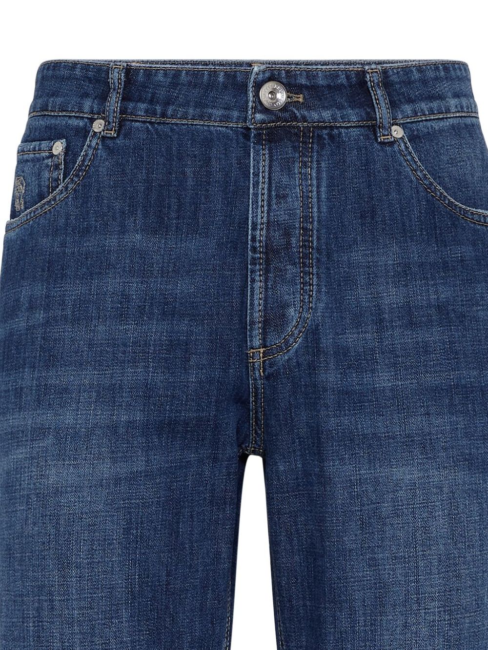 Jeans affusolati a vita media in blu Brunello Cucinelli - uomo 