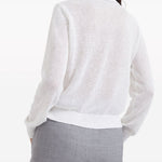 Cardigan con chiusura nascosta in bianco Brunello cucinelli - donna 