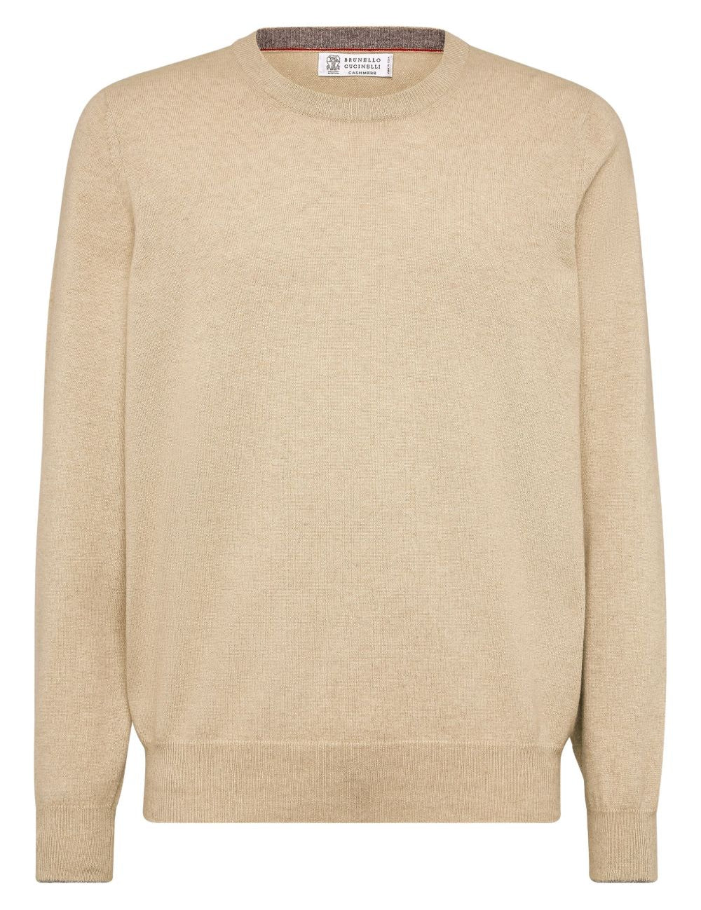 Maglione a girocollo in beige Brunello cucinelli - uomo 