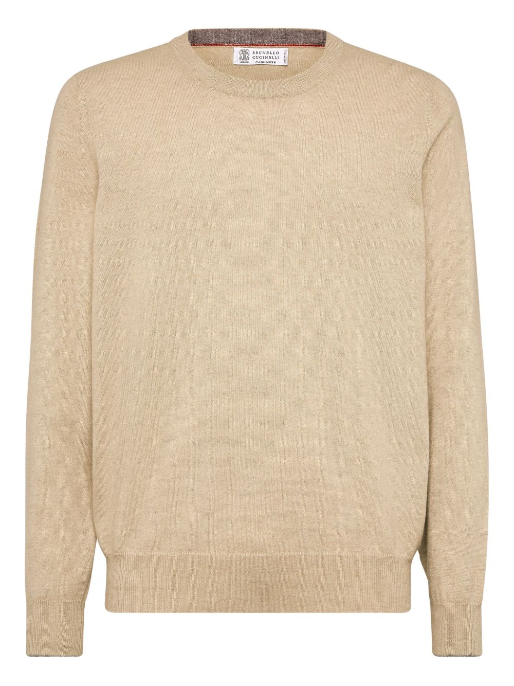 Maglione a girocollo in beige Brunello cucinelli - uomo 