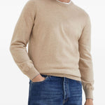 Maglione a girocollo in beige Brunello cucinelli - uomo 