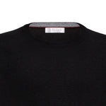 Maglione a girocollo in nero Brunello cucinelli - uomo 