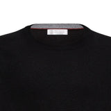 Maglione a girocollo in nero Brunello cucinelli - uomo 