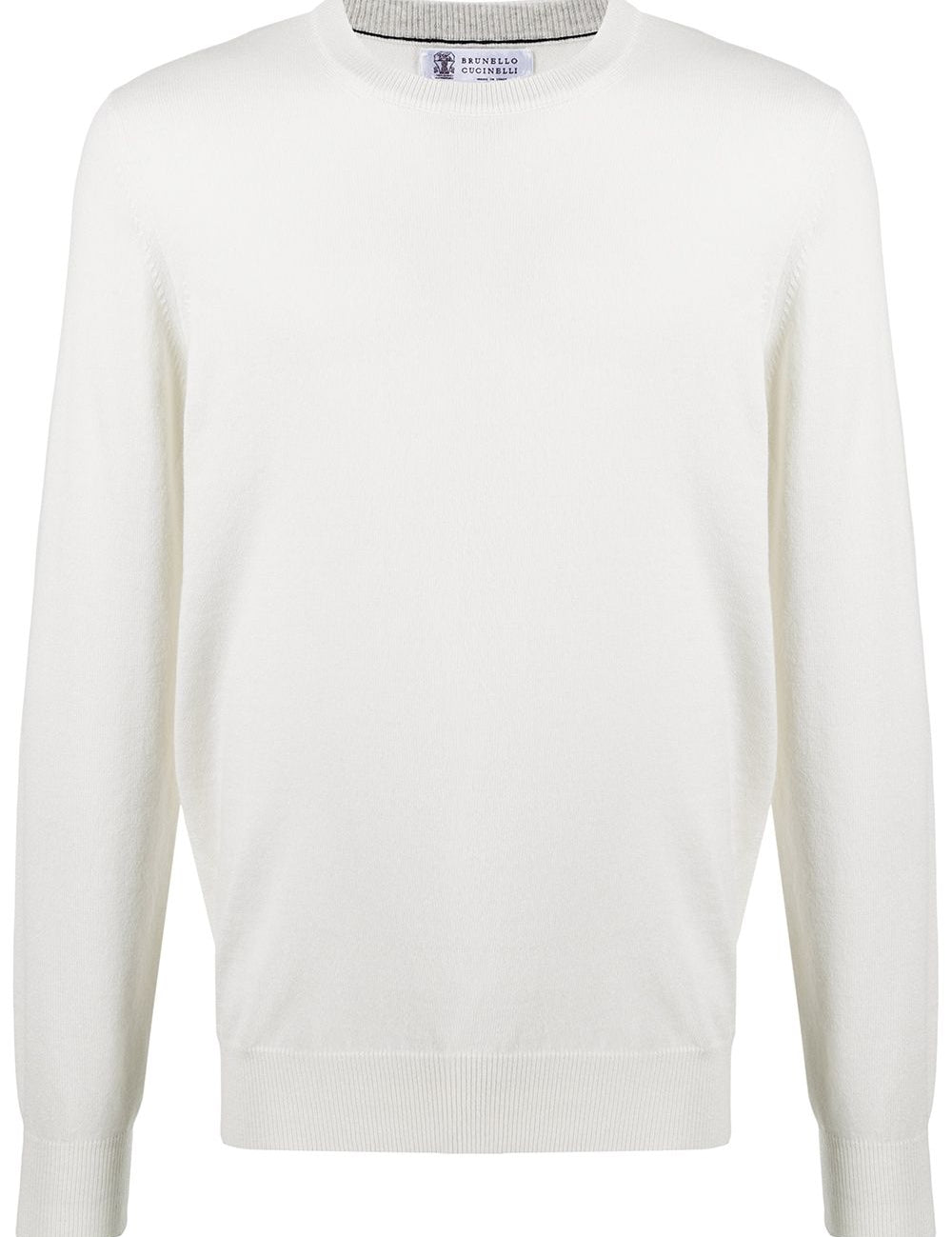 Maglione a girocollo in bianco Brunello cucinelli - uomo 