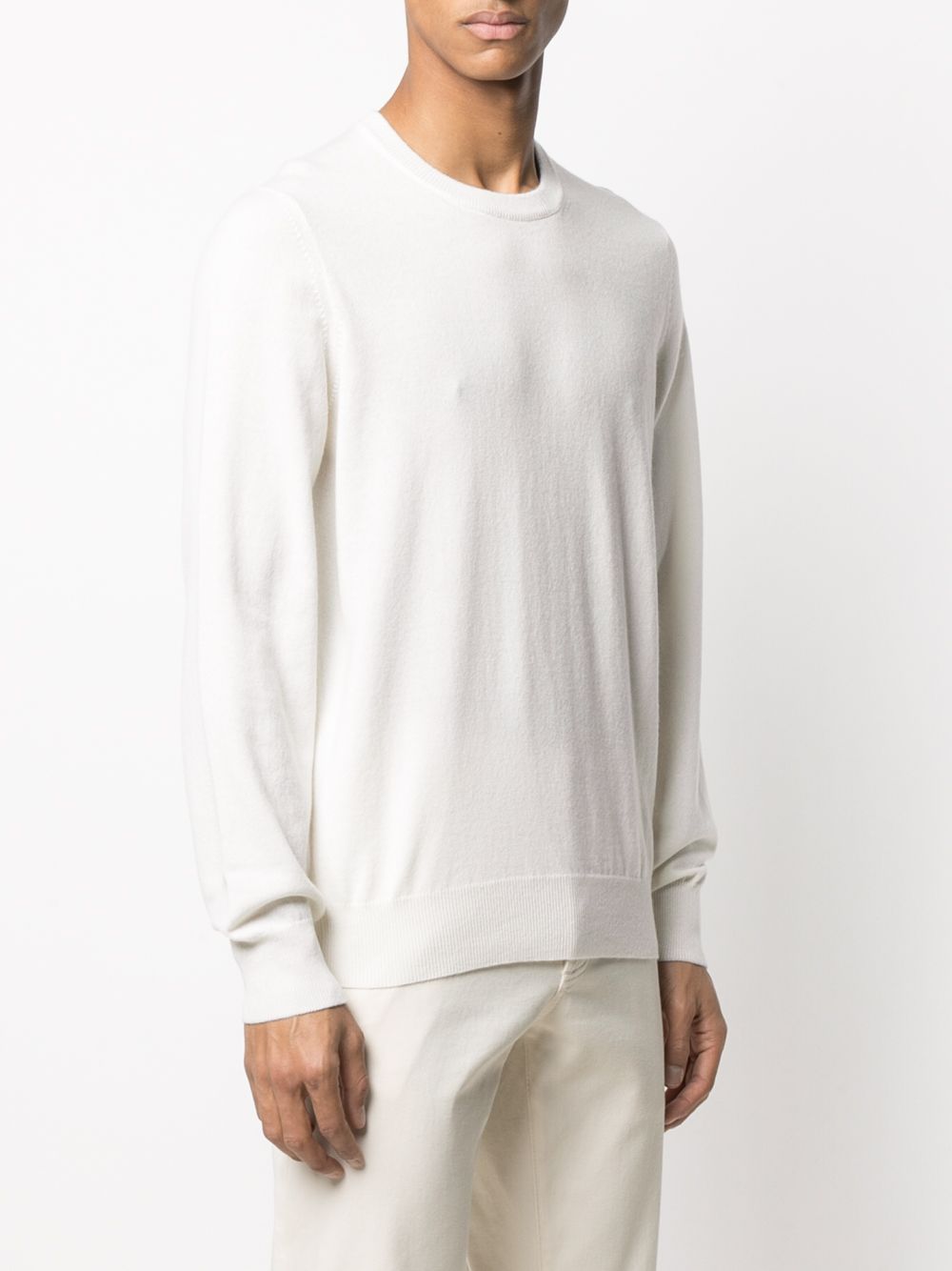 Maglione a girocollo in bianco Brunello cucinelli - uomo 