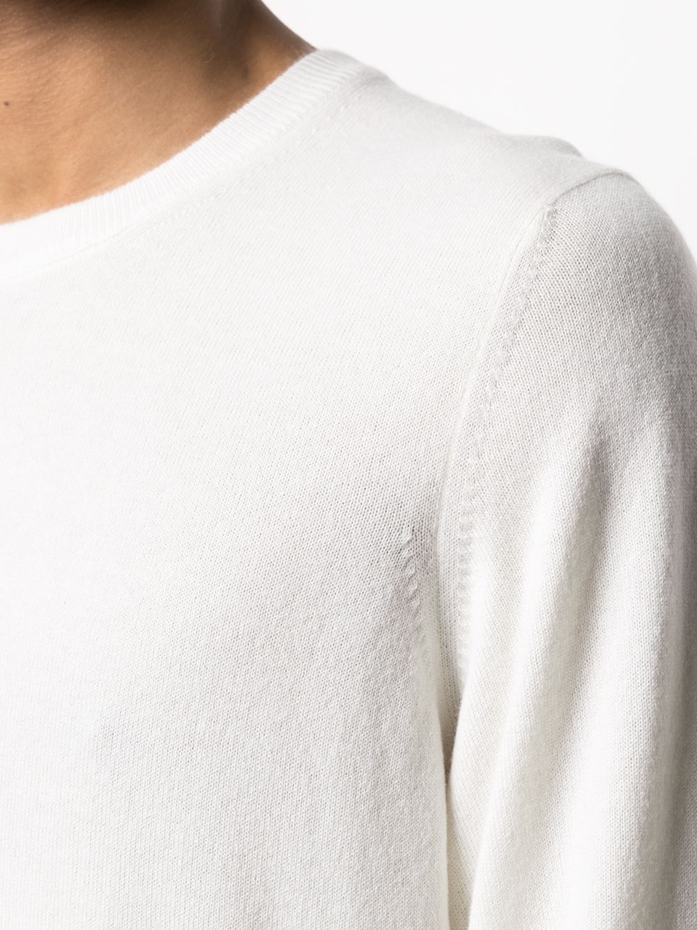 Maglione a girocollo in bianco Brunello cucinelli - uomo 
