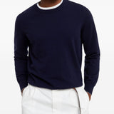 Maglione a girocollo in blu Brunello cucinelli - uomo 