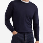 Maglione classico  in blu Brunello cucinelli - uomo 