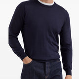 Maglione classico  in blu Brunello cucinelli - uomo 