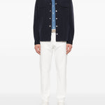 Jeans a gamba dritta in bianco Brunello cucinelli - uomo 