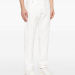 Jeans a gamba dritta in bianco Brunello cucinelli - uomo 