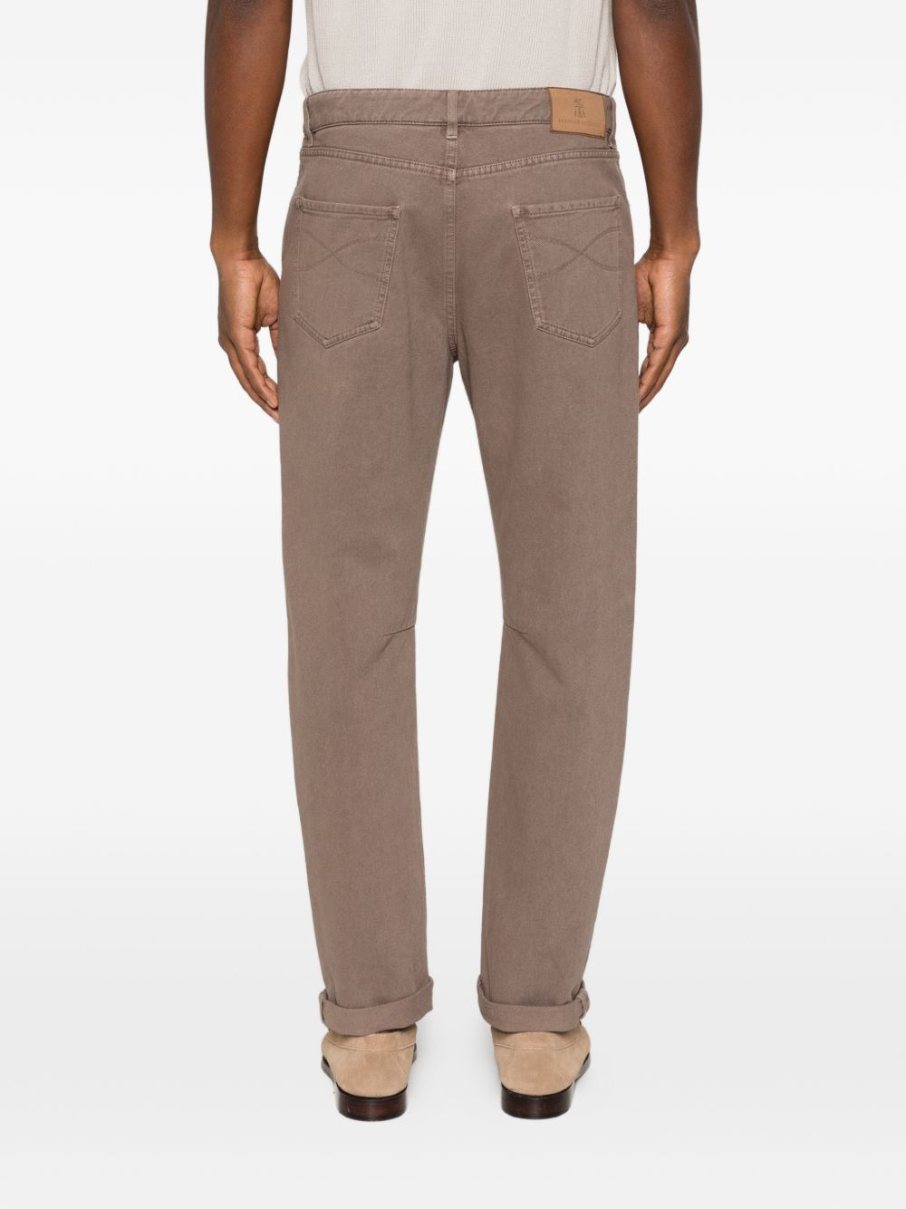 Jeans a cinque tasche in marrone Brunello cucinelli - uomo 
