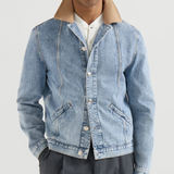 Giubbotto in denim in blu 