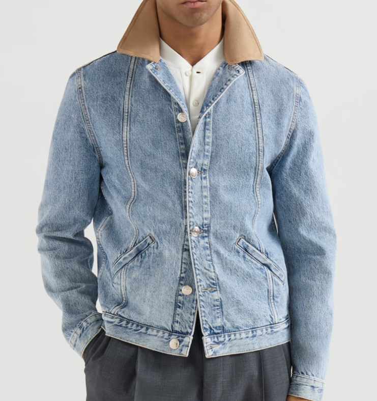 Giubbotto in denim in blu 