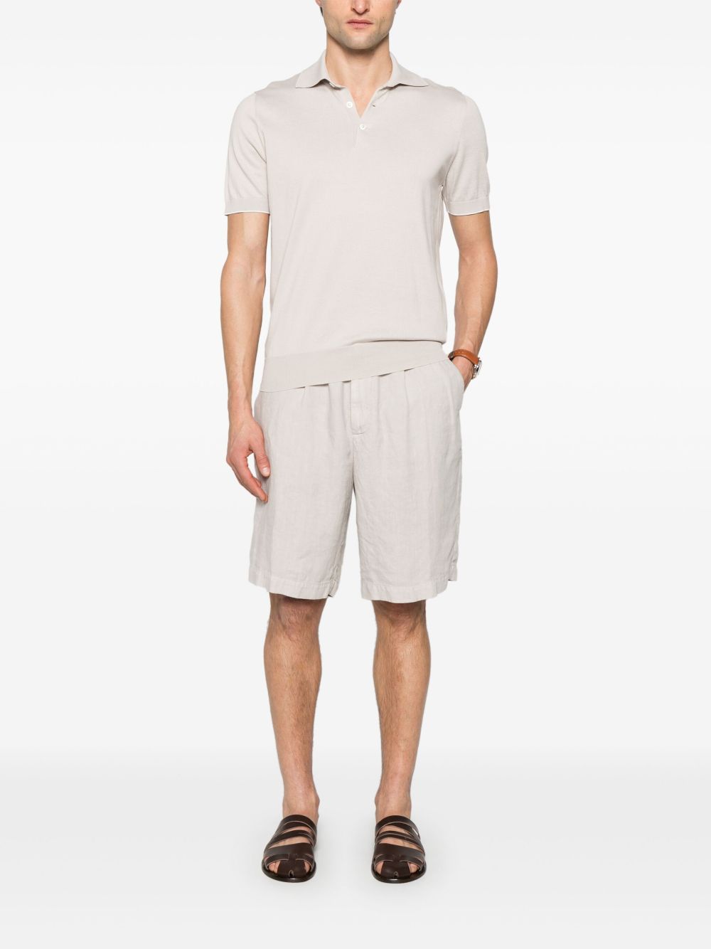 Shorts in lino in beige Brunello cucinelli - uomo 