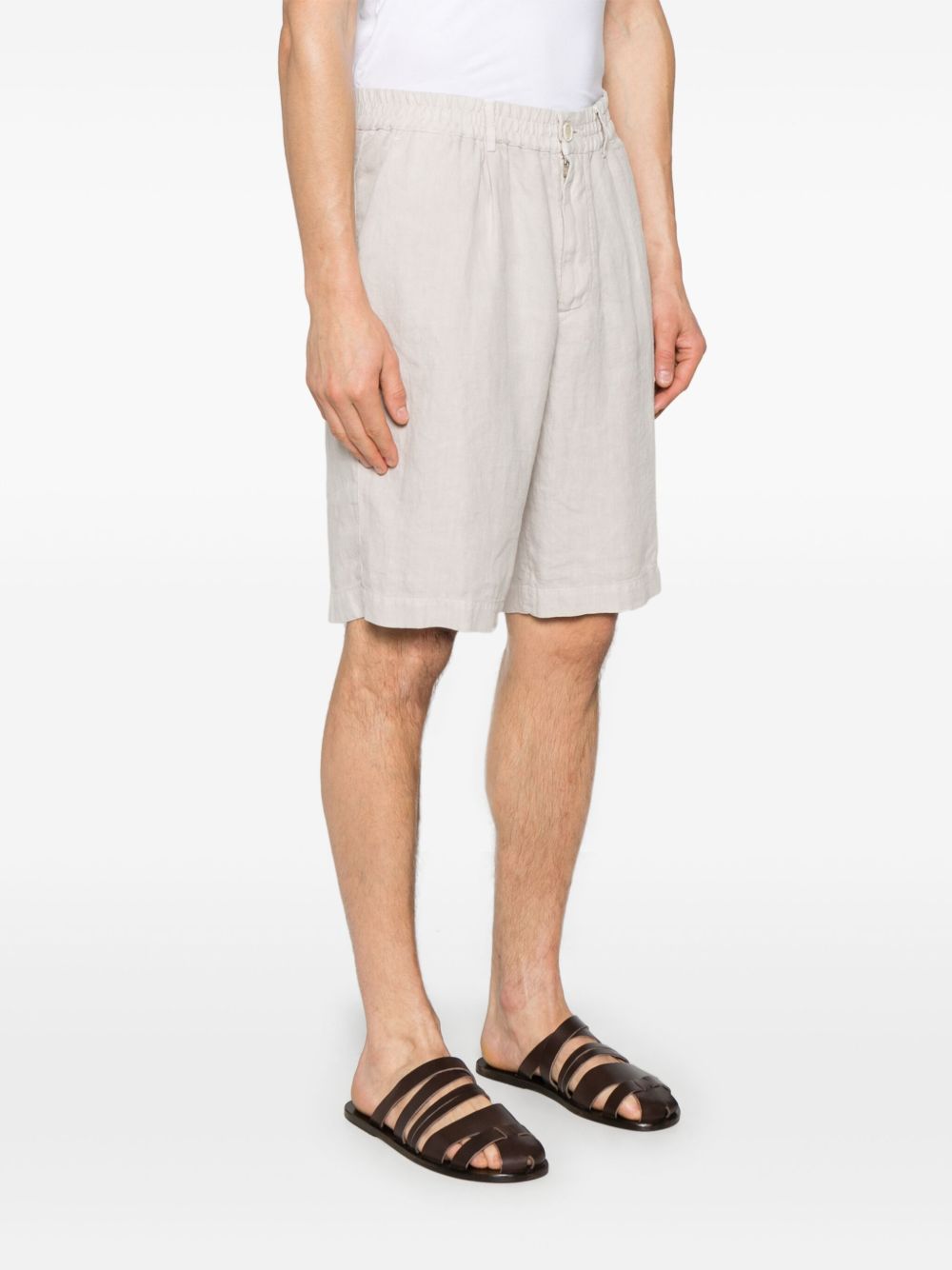 Shorts in lino in beige Brunello cucinelli - uomo 