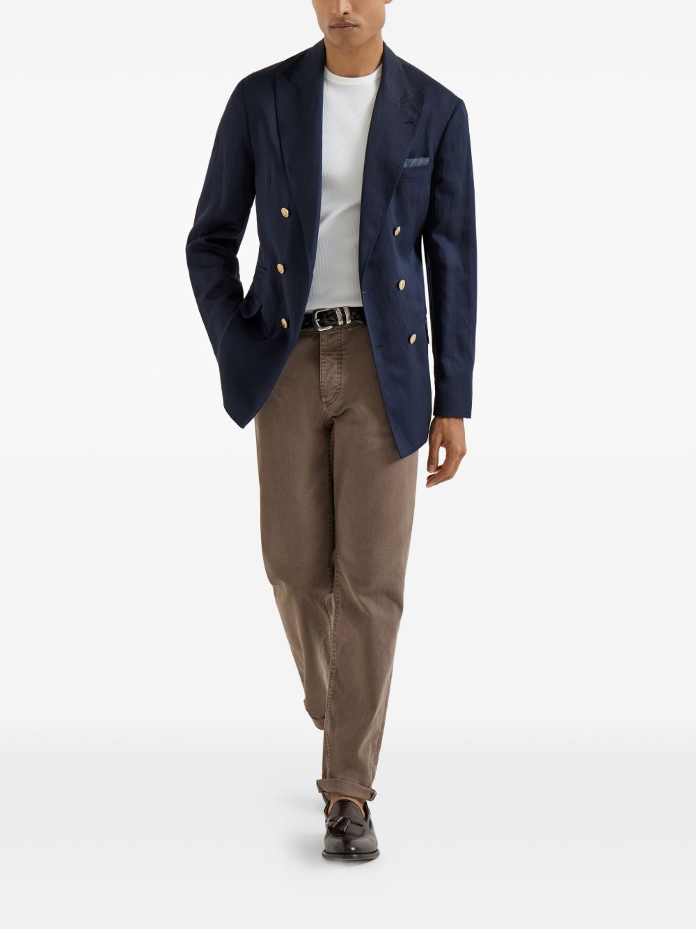 Pantaloni con cinque tasche in marrone Brunello cucinelli - uomo 