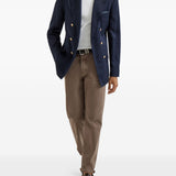 Pantaloni con cinque tasche in marrone Brunello cucinelli - uomo 