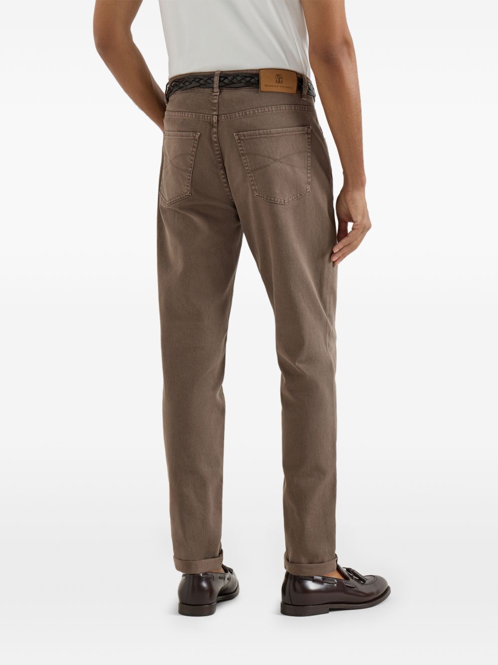 Pantaloni con cinque tasche in marrone Brunello cucinelli - uomo 