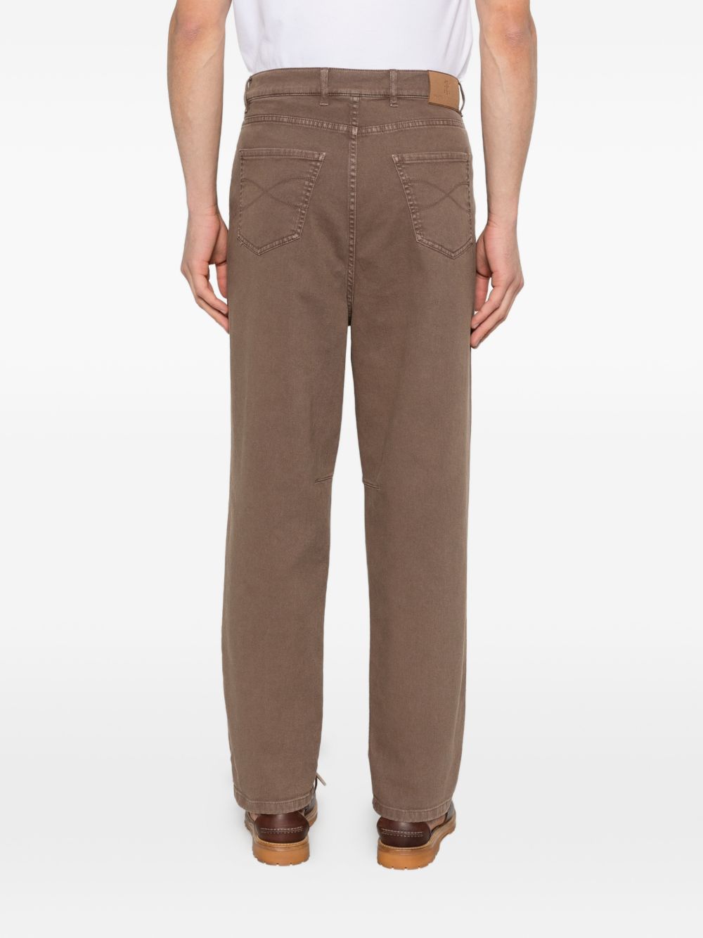 Pantaloni plissé in marrone Brunello cucinelli - uomo 