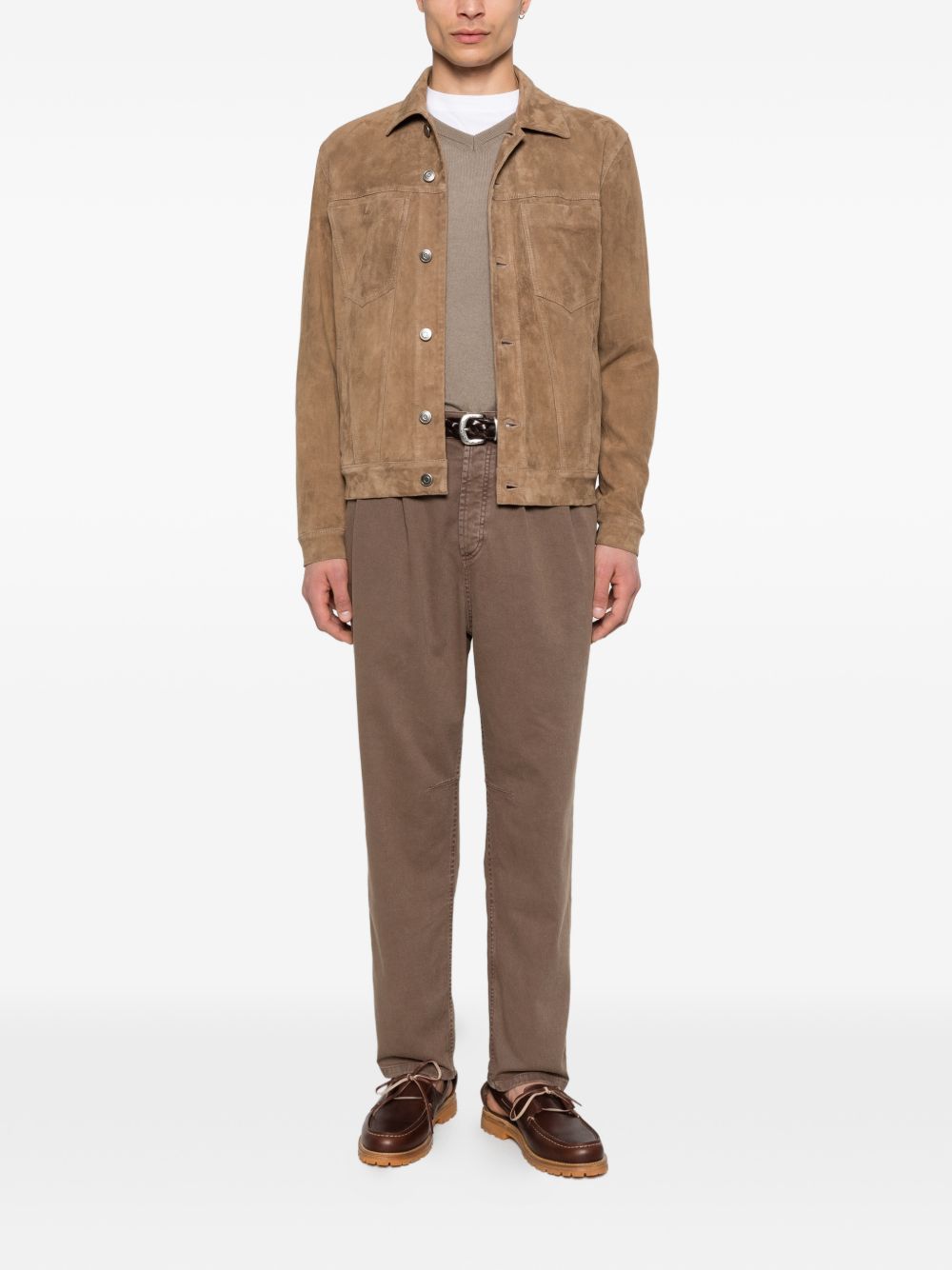 Pantaloni plissé in marrone Brunello cucinelli - uomo 