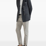 Jeans a cinque tasche con chiusura a bottone in grigio Brunello cucinelli - uomo 