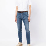 Jeans a gamba dritta dal vestibilità ricca in blu Brunello cucinelli - uomo 
