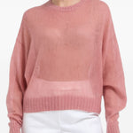 Maglione a maniche lunghe in rosa Brunello cucinelli - uomo 