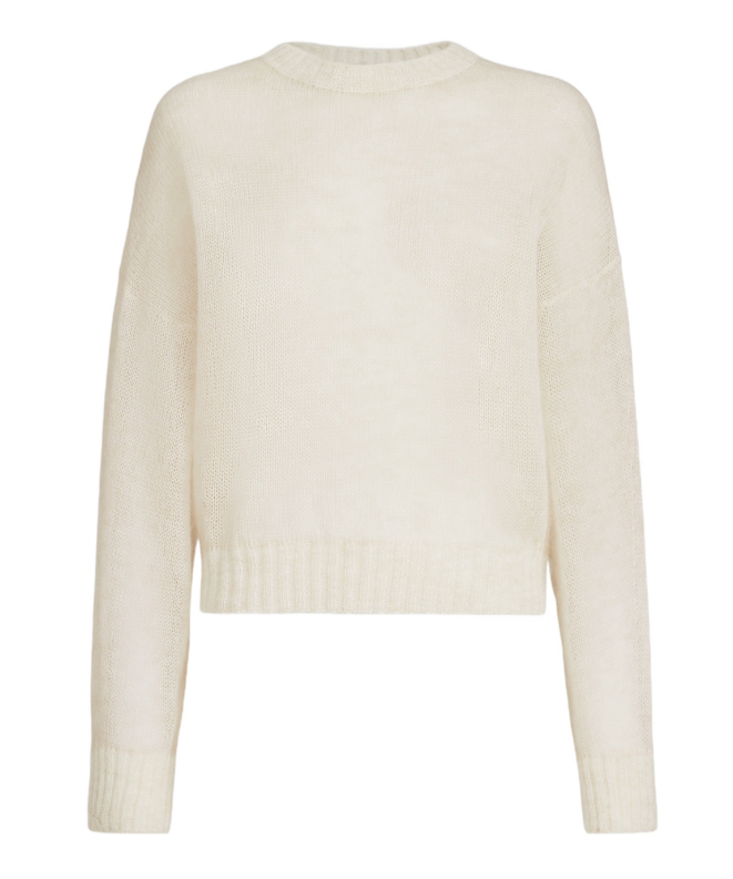 Maglione a maniche lunghe in avorio Brunello cucinelli - uomo 