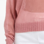 Maglione a maniche lunghe in rosa Brunello cucinelli - uomo 