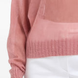 Maglione a maniche lunghe in rosa Brunello cucinelli - uomo 