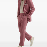 Polo a maniche corte in maglia in beige Brunello cucinelli - uomo 