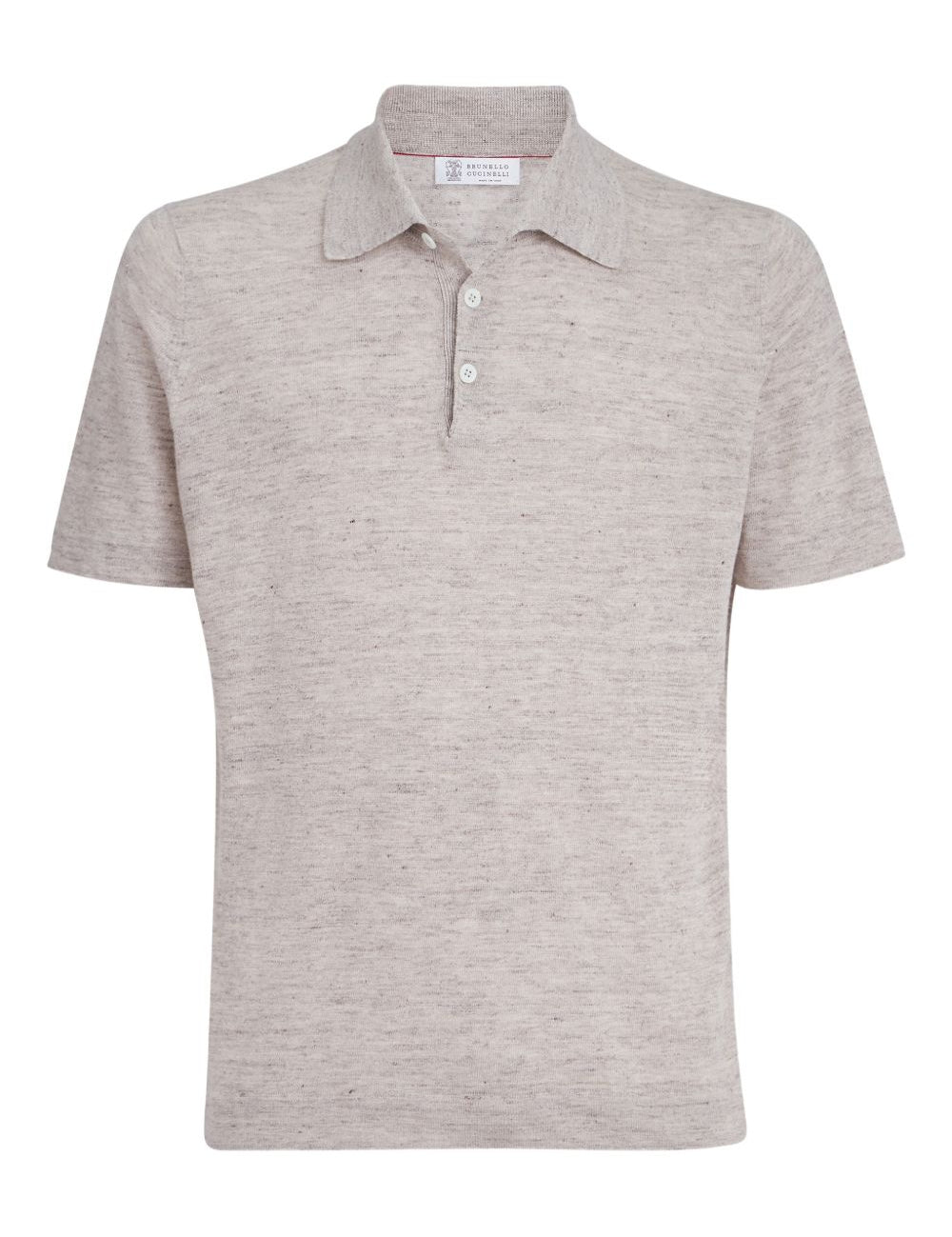 Polo a maniche corte in maglia in beige Brunello cucinelli - uomo 