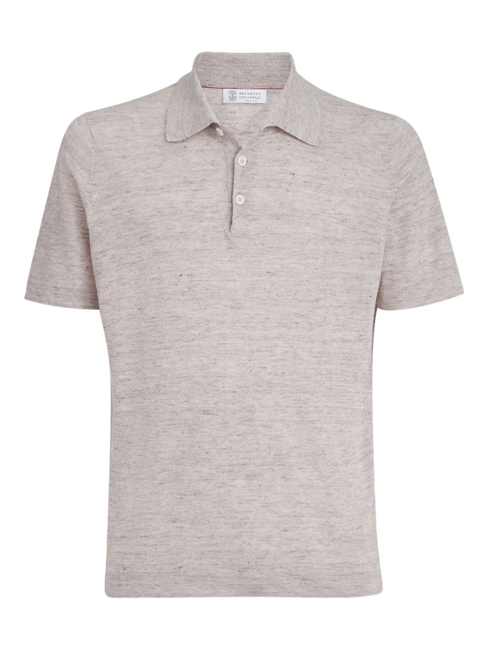 Polo a maniche corte in maglia in beige Brunello cucinelli - uomo 