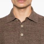 Polo a coste in marrone Brunello cucinelli - uomo 