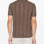 Polo a coste in marrone Brunello cucinelli - uomo 