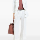 T-shirt girocollo in arancione Brunello cucinelli - donna 
