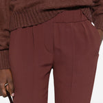 Pantaloni elasticizzati in marrone Brunello cucinelli - donna 