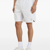 Shorts con vita elasticizzata in bianco 