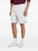 Shorts con vita elasticizzata in bianco