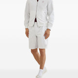 Shorts con vita elasticizzata in bianco 