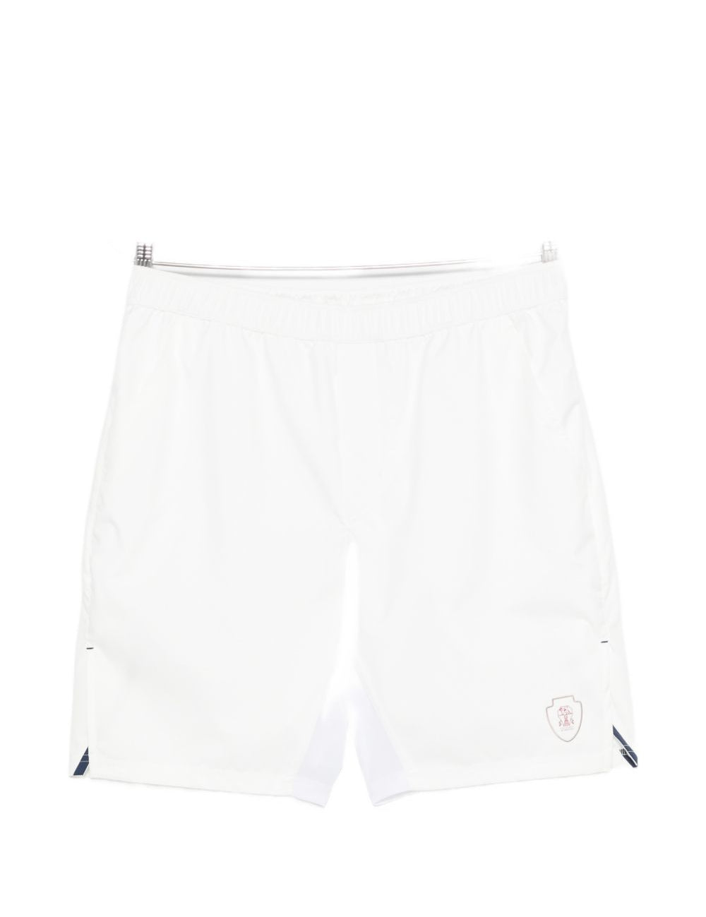 Pantaloncini con stampa logo in bianco Brunello cucinelli - uomo 