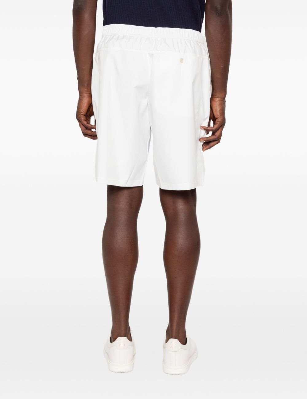 Pantaloncini con stampa logo in bianco Brunello cucinelli - uomo 