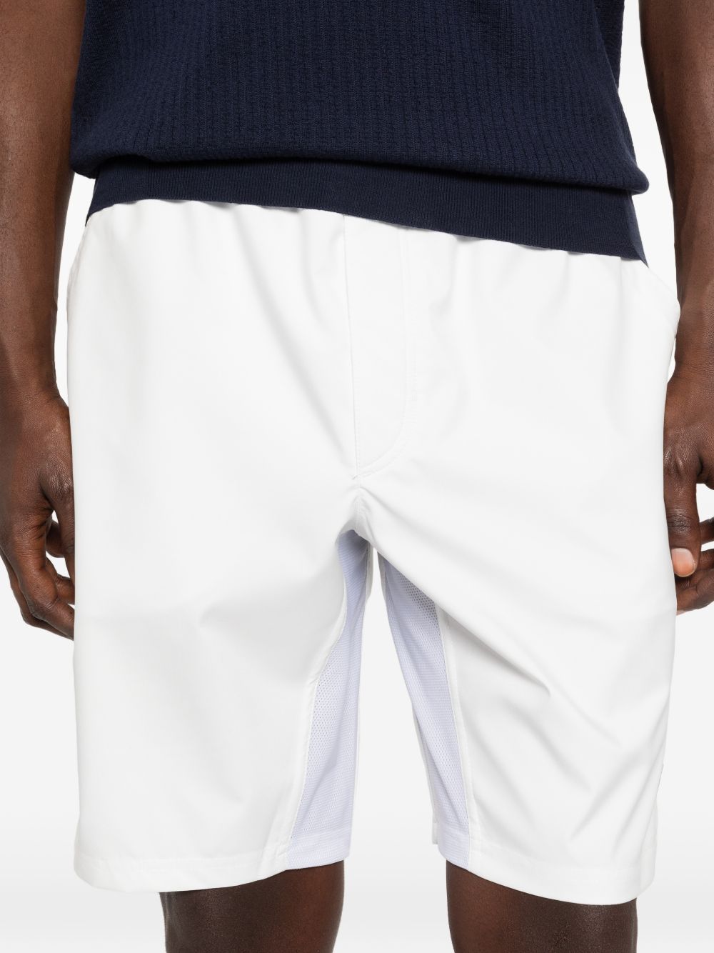 Pantaloncini con stampa logo in bianco Brunello cucinelli - uomo 