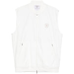 Gilet con dettaglio logo in bianco Brunello cucinelli - uomo 