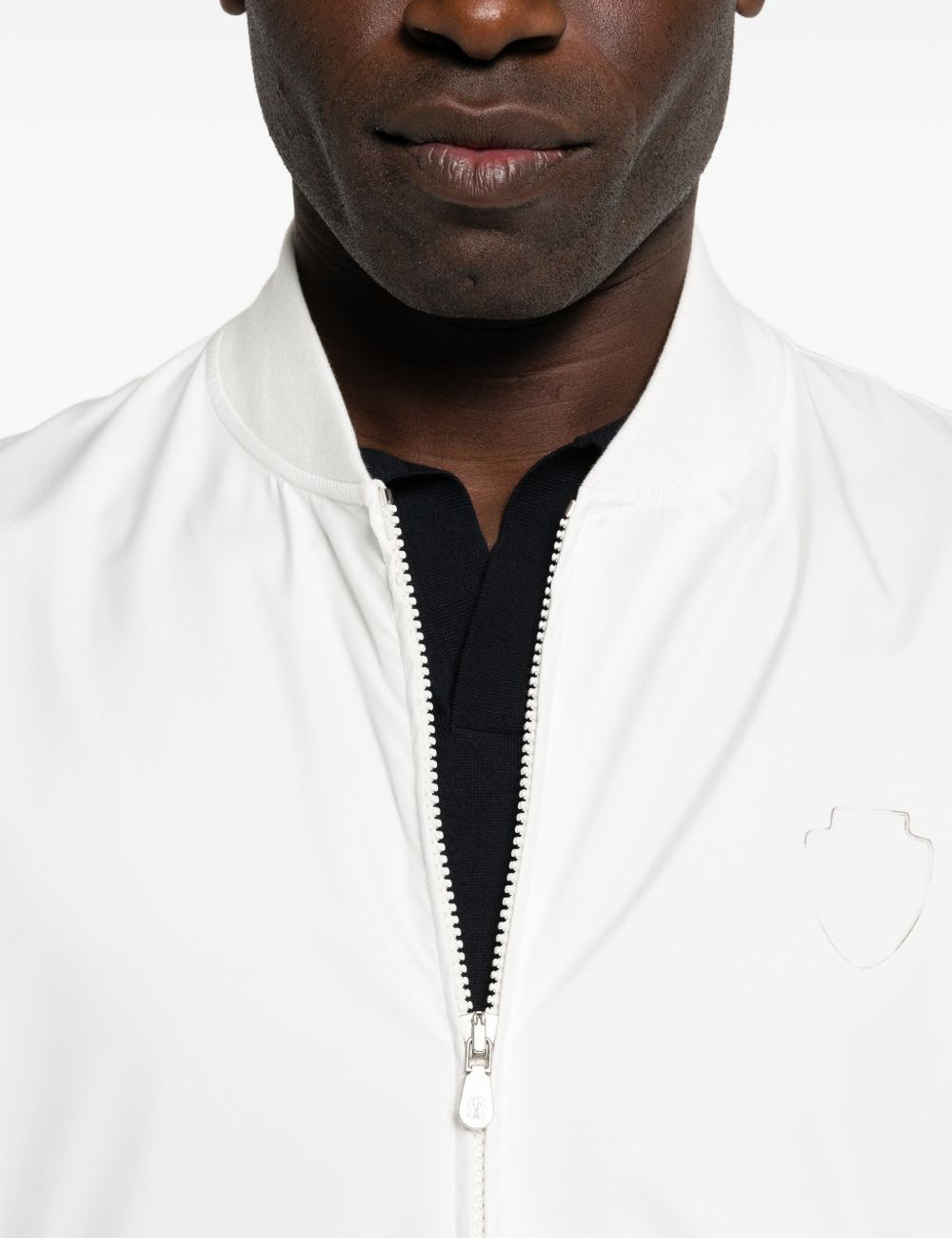 Gilet con dettaglio logo in bianco Brunello cucinelli - uomo 